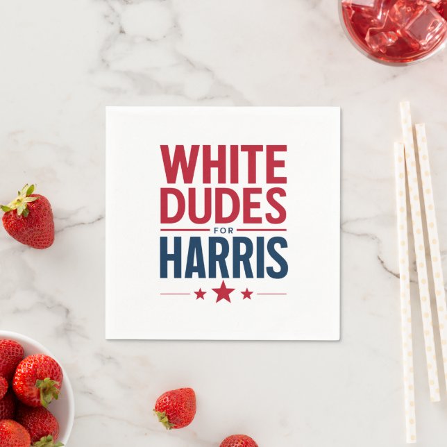 Vita killar för Harris valkampanj Kamala Harris 20 Pappersservett (Insitu)