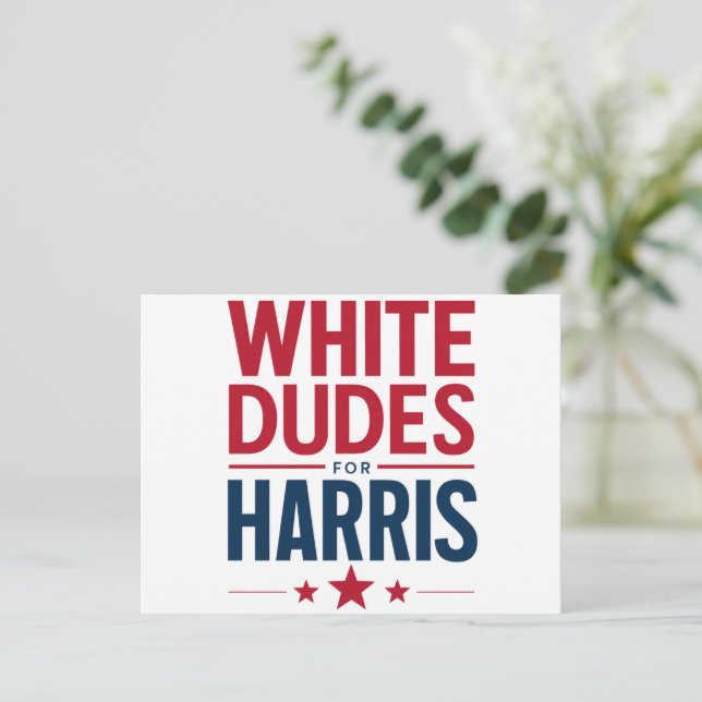 Vita killar för Harris valkampanj Kamala Harris 20 Vykort (Stående Fram)