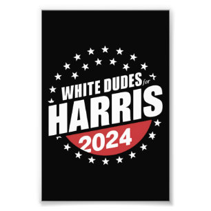 Vita killar för Kamala Harris 2024 års val Fototryck