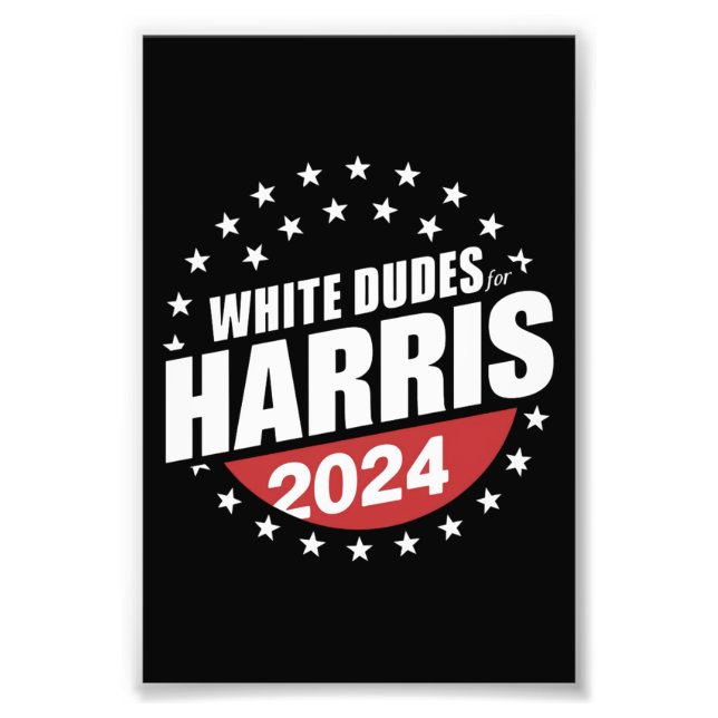 Vita killar för Kamala Harris 2024 års val Fototryck (Framsidan)