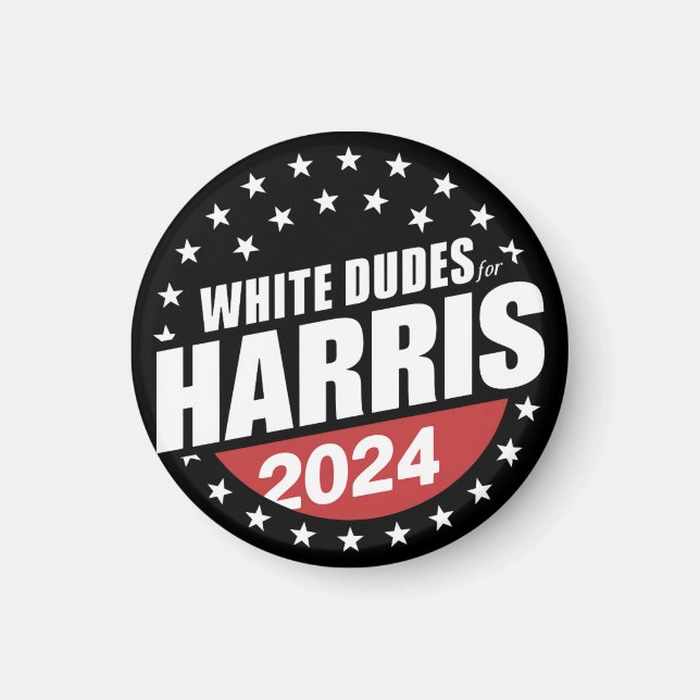 Vita killar för Kamala Harris 2024 års val Magnet (Framsidan)