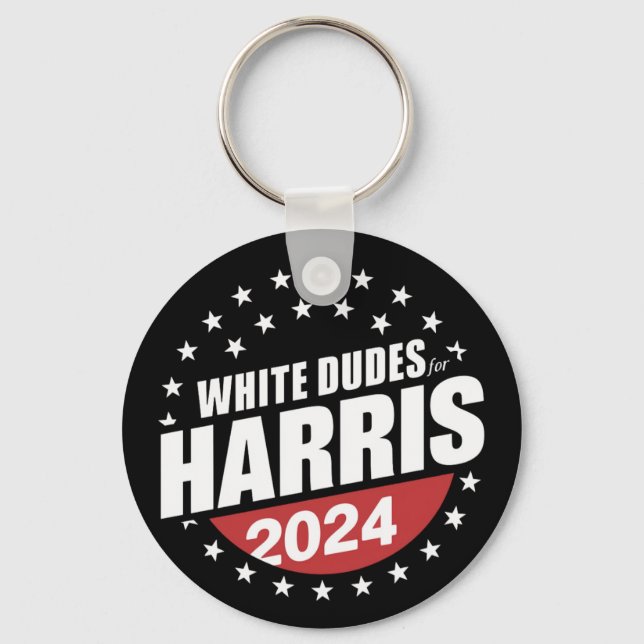 Vita killar för Kamala Harris 2024 års val Nyckelring (Framsida)