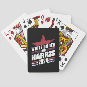 Vita killar för Kamala Harris 2024 Casinokort