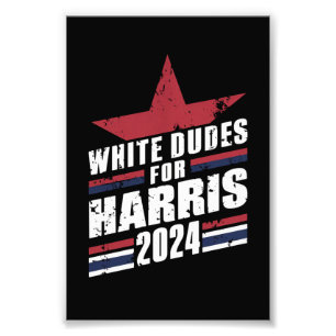 Vita killar för Kamala Harris 2024 Fototryck