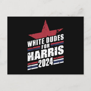 Vita killar för Kamala Harris 2024 Vykort