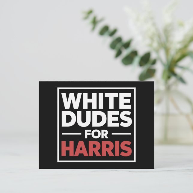 Vita killar för Kamala-Harris för 2024 års preside Vykort (Stående Fram)