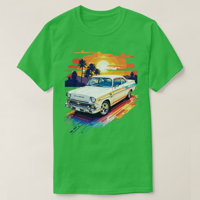 Vita klassiska Chevy T Shirt (Design framsida)