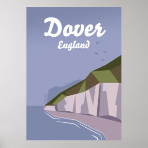 Vita klipp av Dover-reseaffisch Poster