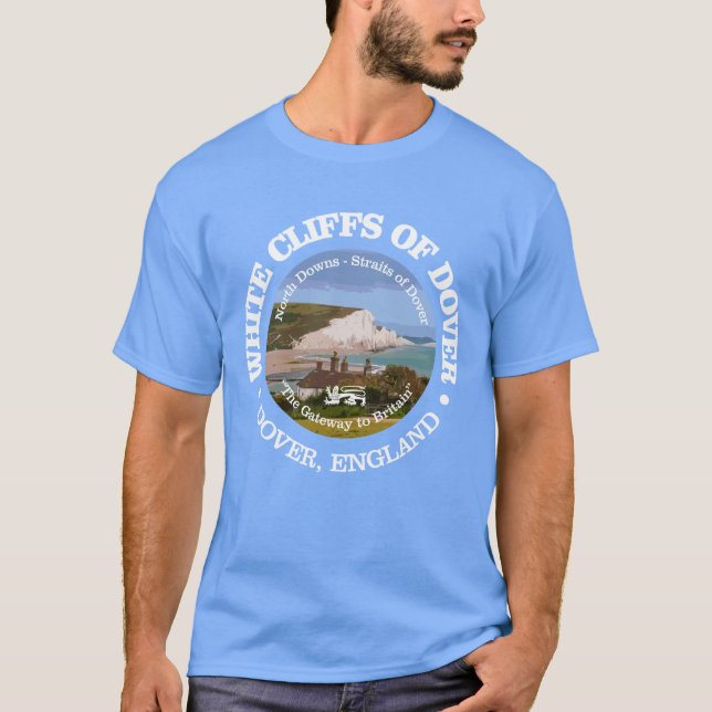 Vita klippor av Dover (rd) T Shirt (Framsida)