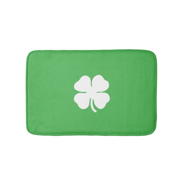 Vita Klöver Löv Bath Mat Badrumsmatta (Framsidan)
