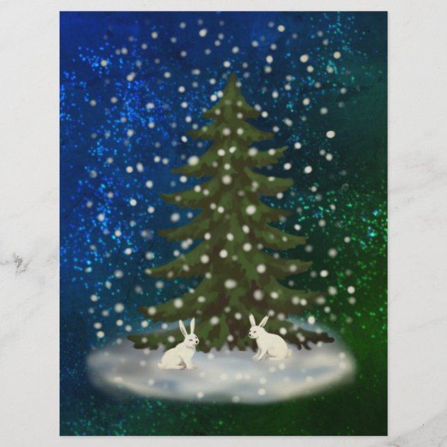 Vita knivar av god jul under grisen brevhuvud (Framsida)