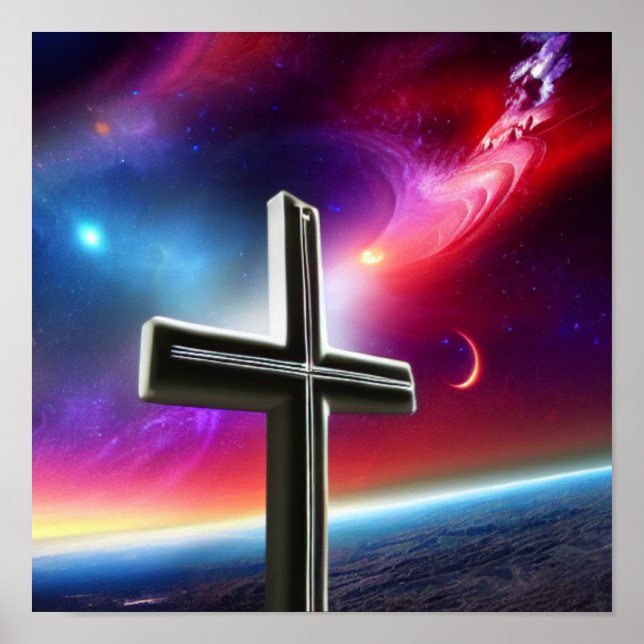 Vita Kor över blåa Vatten Poster (Framsidan)