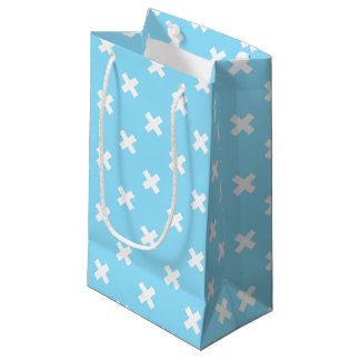 Vita kor stygn på baby blue