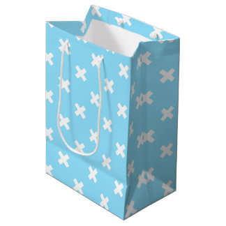 Vita kor stygn på baby blue
