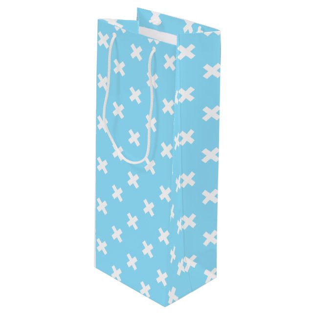 Vita kor stygn på baby blue (Framsidan Vinklad)