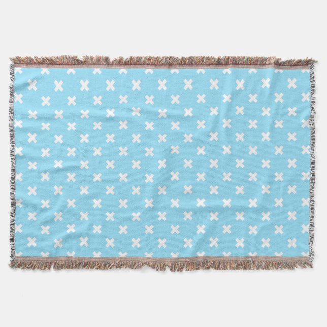 Vita kor stygn på baby blue filt (Framsidan)