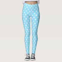Vita kor stygn på baby blue