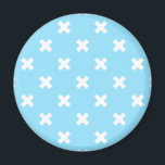 Vita kor stygn på baby blue magnet<br><div class="desc">Vita kor stygn på baby blue</div>