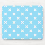 Vita kor stygn på baby blue musmatta<br><div class="desc">Vita kor stygn på baby blue</div>