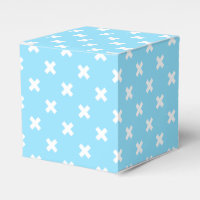 Vita kor stygn på baby blue