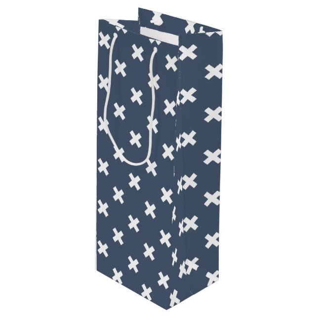 Vita kor-stygn på blått grått (Framsidan Vinklad)