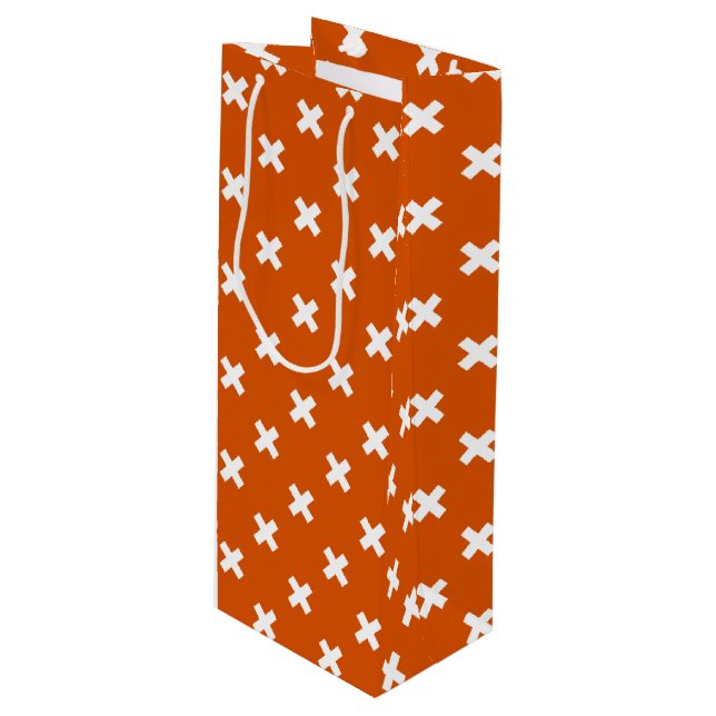 Vita kor stygn på bränd orange (Framsidan Vinklad)