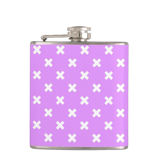 Vita kor stygn på lilac fickplunta (Framsidan)