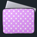 Vita kor stygn på lilac laptop fodral<br><div class="desc">Vita kor stygn på lilac</div>