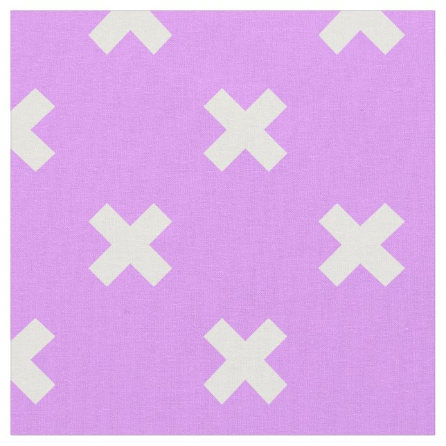 Vita kor stygn på lilac tyg (Närbild)