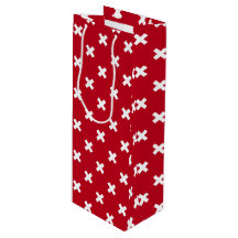 Vita kor stygn på rött