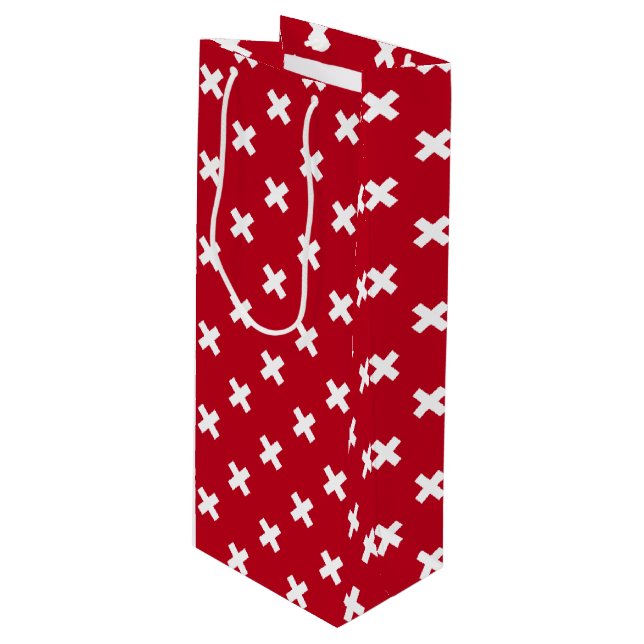 Vita kor stygn på rött (Framsidan Vinklad)