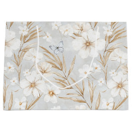 Vita krämfärgade blommor Blå fjärilar Brudshowers