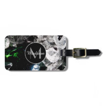 Vita kristaller i Black rymden Monogram