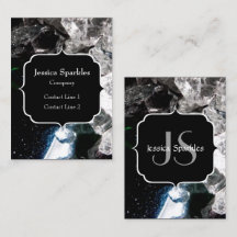 Vita kristaller i Black rymden Monogram