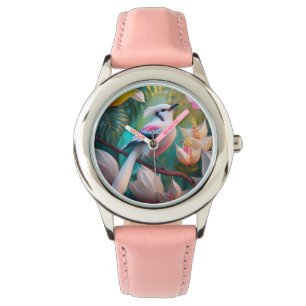 Vita, , krökta Fantasy Bird Armbandsur
