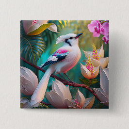 Vita, , krökta Fantasy Bird Knapp