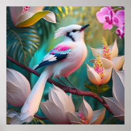 Vita, , krökta Fantasy Bird Poster
