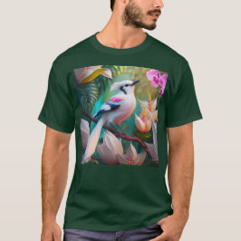 Vita, , krökta Fantasy Bird T Shirt