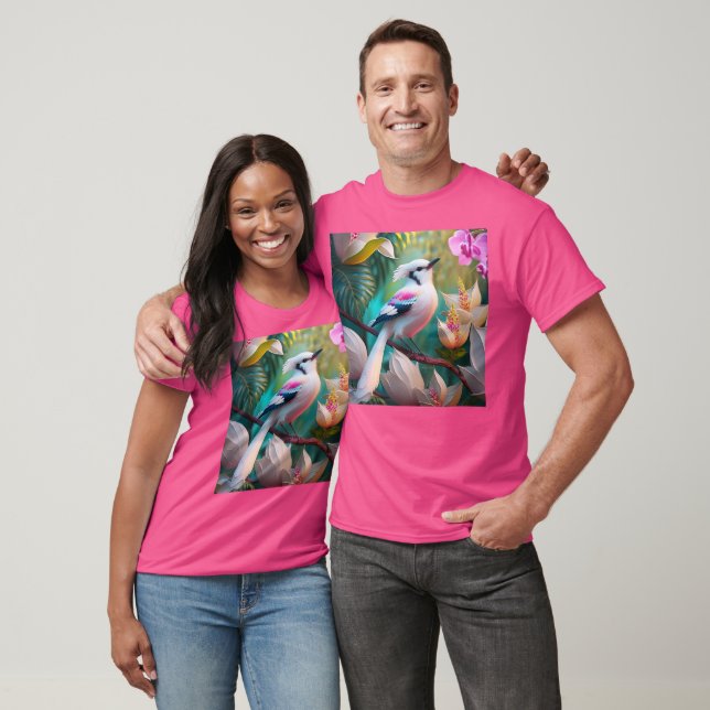 Vita, , krökta Fantasy Bird T Shirt (Unisex)