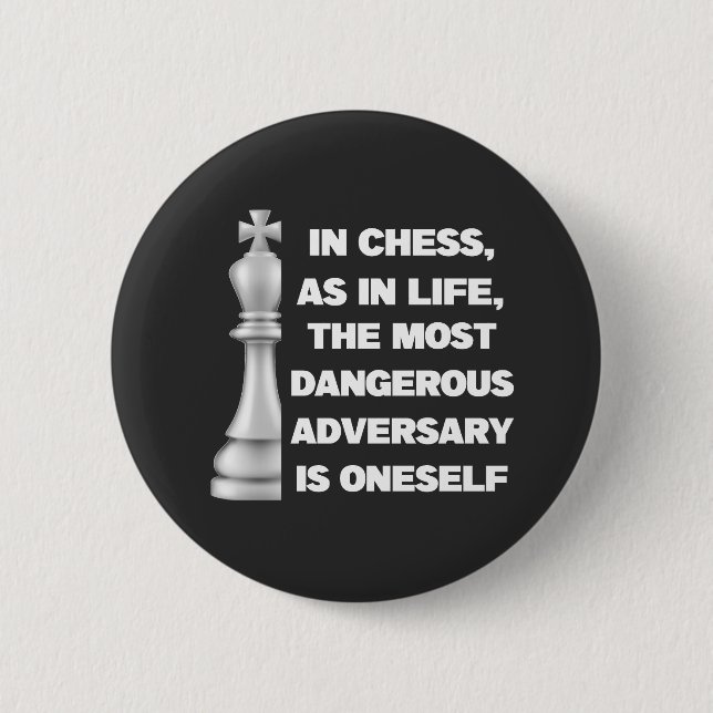 Vita Kung Chess Biet Wisdom Power Strategy Knapp (Framsida)