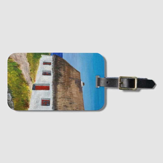 Vita kusten som bortser från havet bagagebricka (Framsida horisontal)