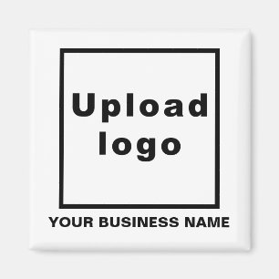 Vita kvadratiska maskor för Business Namn och Logo Magnet