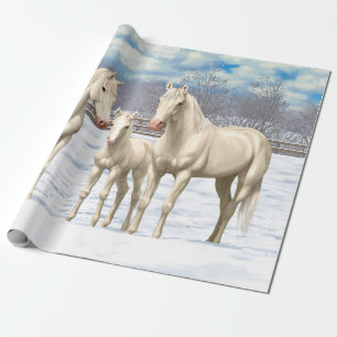 Vita kvartshöns i Snö Presentpapper