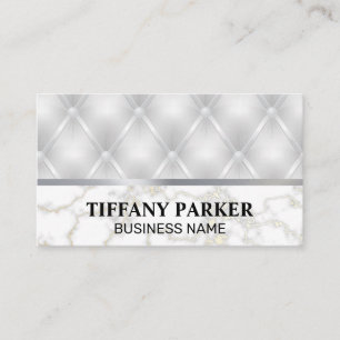 Vita läderfilter Marble Metallic Trim Visitkort