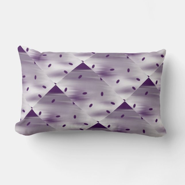 Vita, lavender, mörk lila ovaler Pillow Lumbarkudde (Framsida)