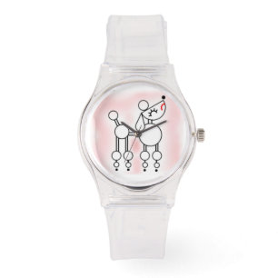 Vita Leksak Pudel Girly Rosa Watch Watch Armbandsur