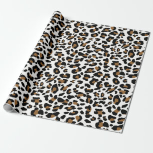 Vita leopard-prickar, mönster, animaliska pälsar presentpapper