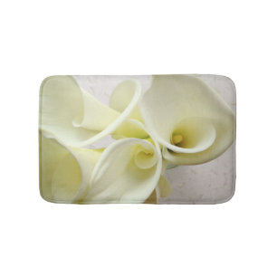 Vita lilies ovanifrån badrumsmatta