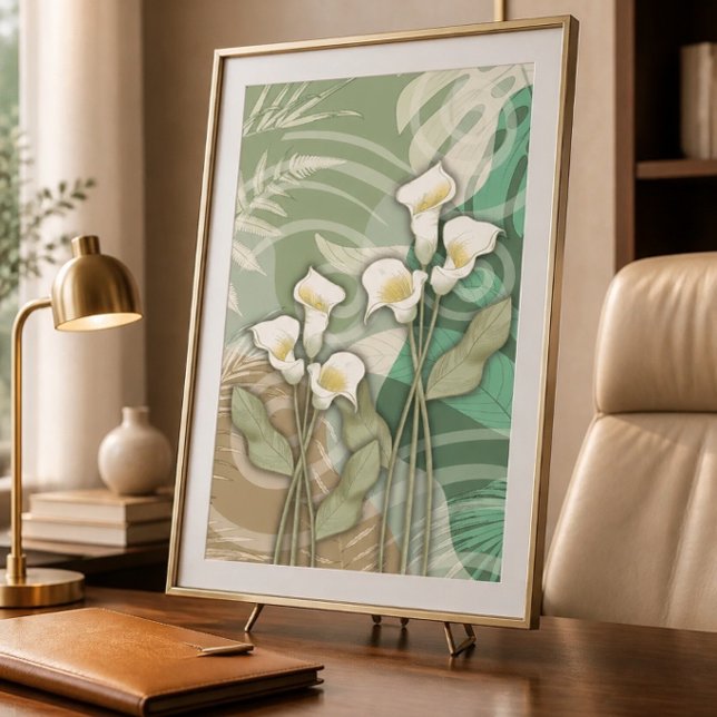 Vita liljor 24"x36" poster (Skapare uppladdad)
