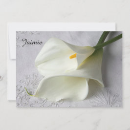 Vita liljor på linen tack vare maid of honor meddelande
